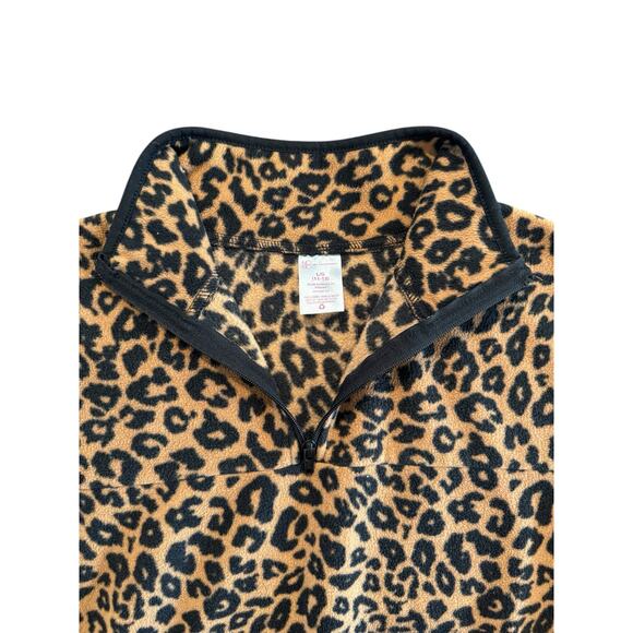 No Boundaries Girls 11-13 L Leopard Fleece 1/4 Zip Pullover Jacket Youth Teen - Picture 5 of 7
